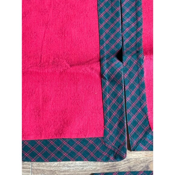 Reversible Christmas Placemats Set Of 4  Red & Green Plaid  NWOT - Picture 5 of 7